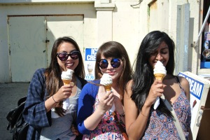 Girls and our ice cream